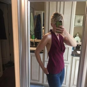 NWOT:burgundy halter French Connection